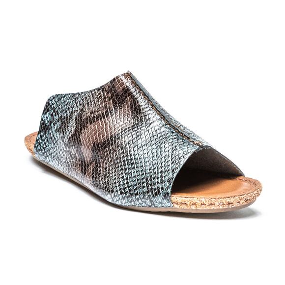 The Klub Nico Gracey Eclipse Snake Leather Slide Sandals Sz. 10 - Picture 1 of 7